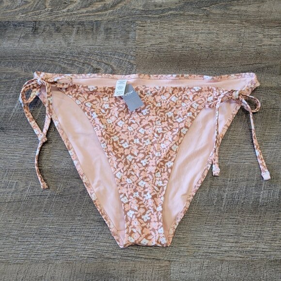 NWT AERIE | Side Tie Cheeky String Floral Bikini Swim Bottom | Sz. XXL - Picture 1 of 5